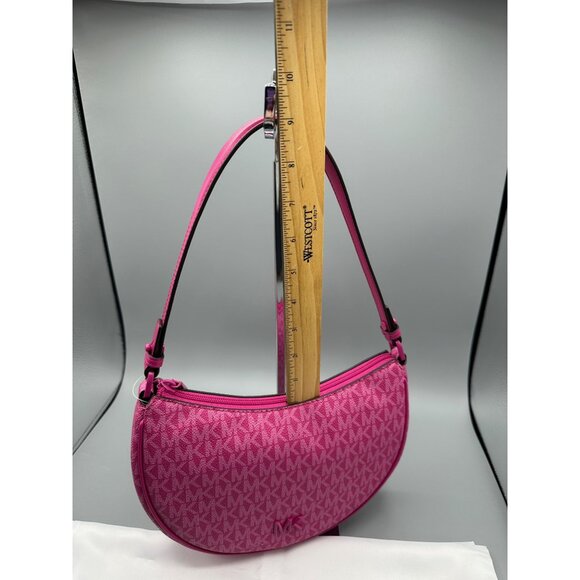 Michael Kors Small Kayla Wild Berry Convertible Pouchette Shoulder Crossbody NWT - Picture 10 of 10